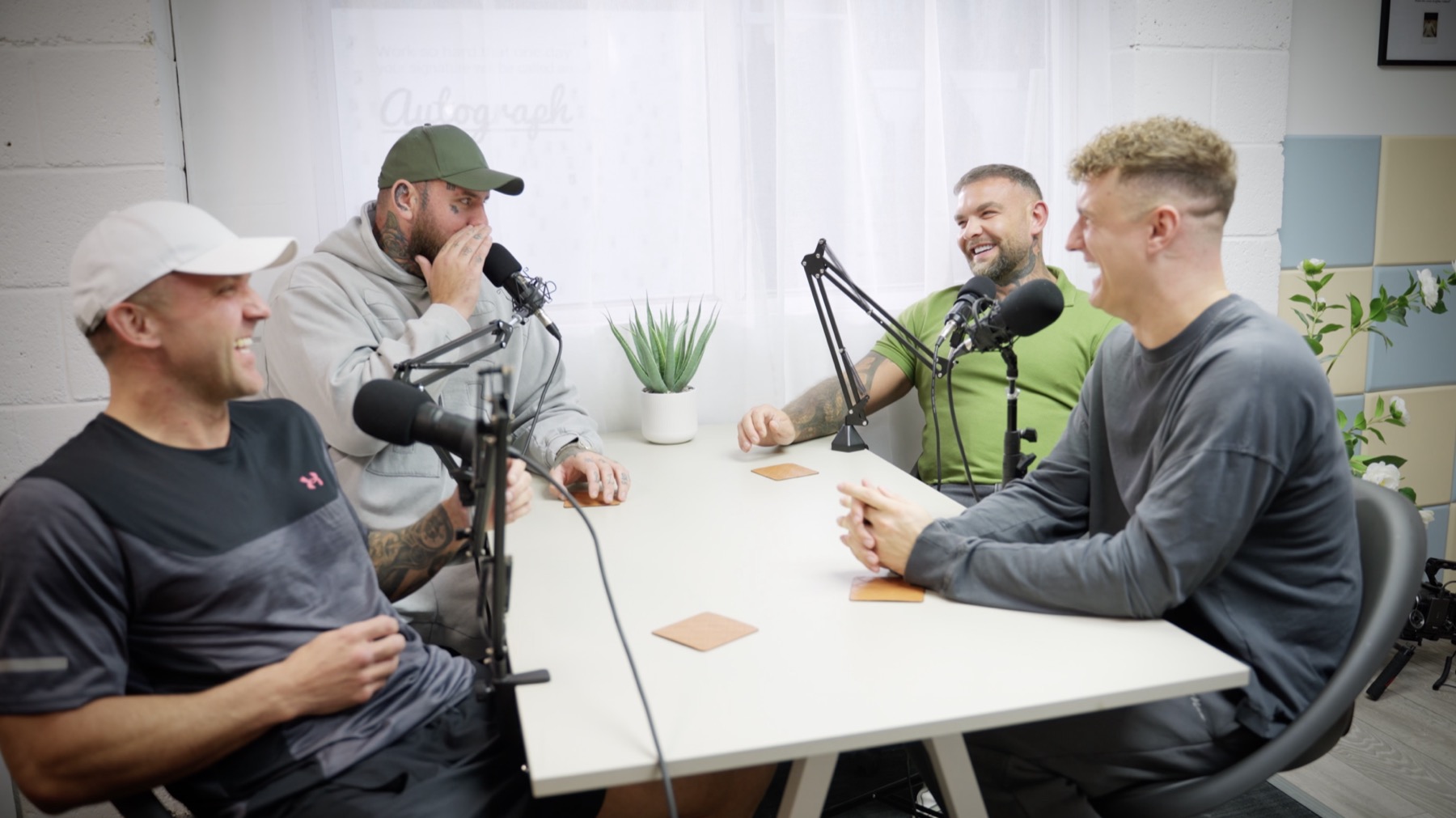 Troy White, Big Rob, Andy Lee and Jak White record the PSU podcast